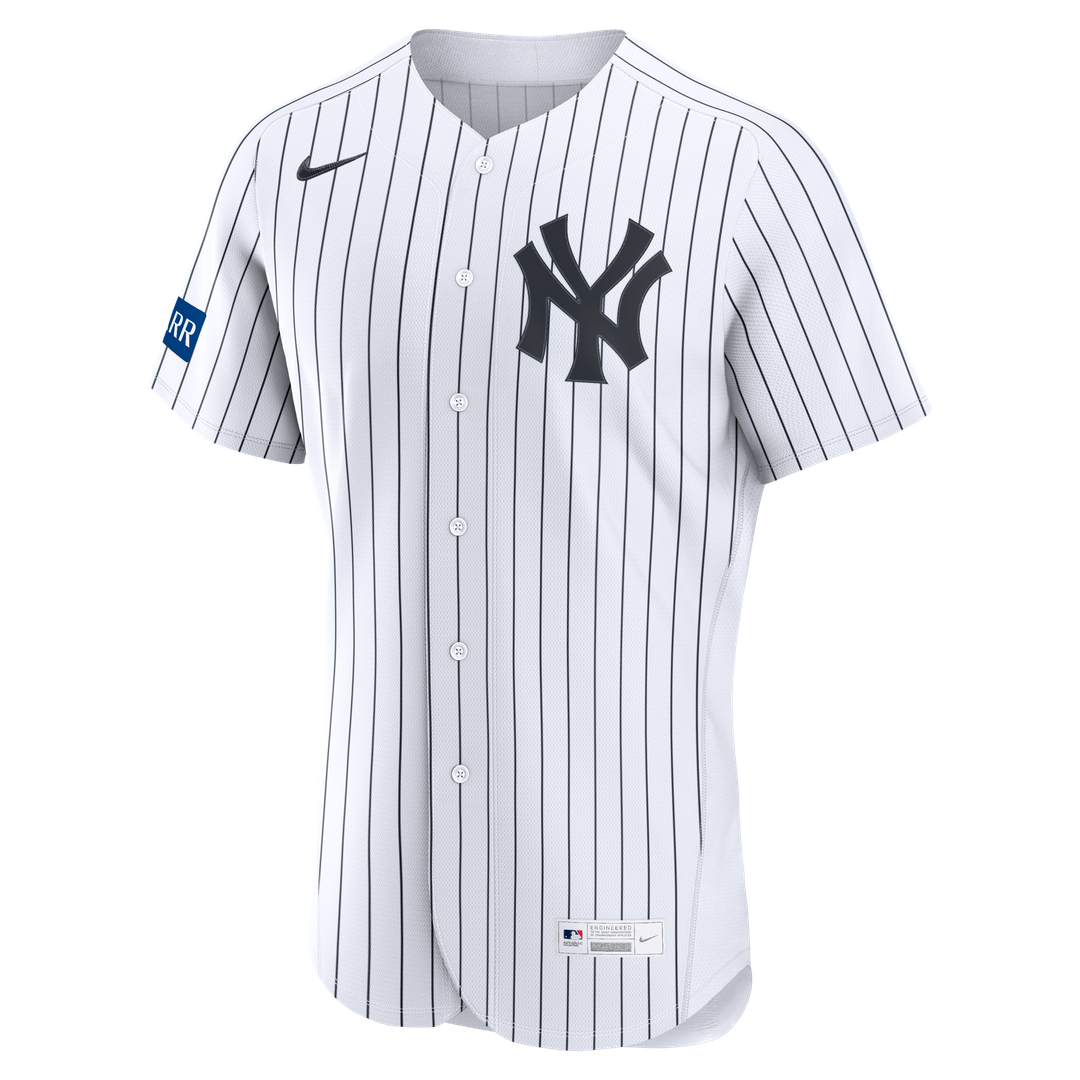 New York Yankees White Home Sponsor Patch Authentic Baseball Jersey | MLB Baseball Jersey