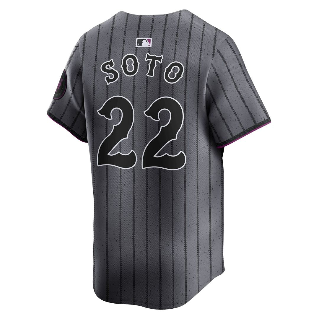 New York Mets Juan Soto Gray City Connect Limited Baseball Jersey | MLB Baseball Jersey