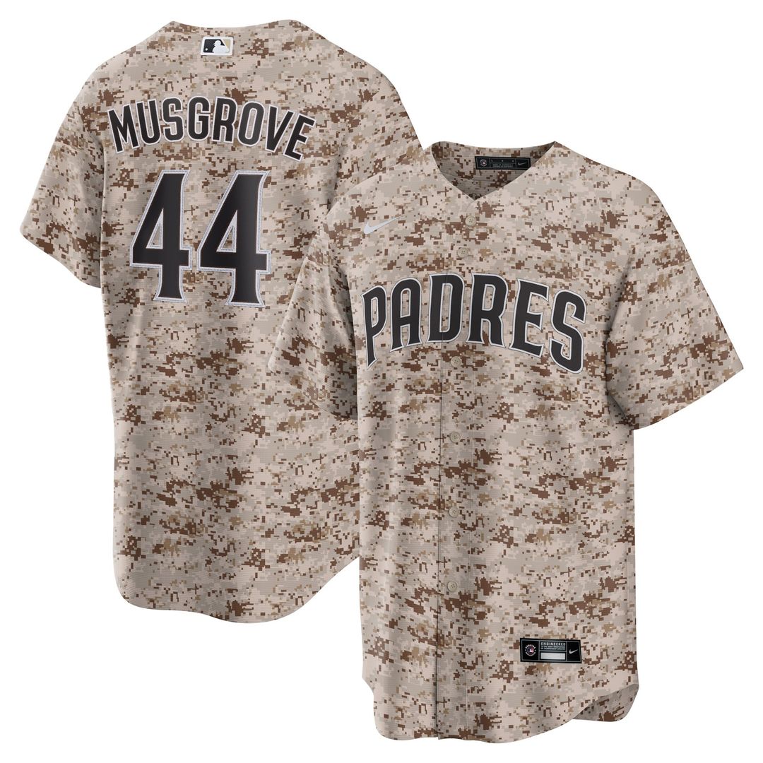 San Diego Padres Joe Musgrove Camo USMC Alternate Replica Baseball Jersey