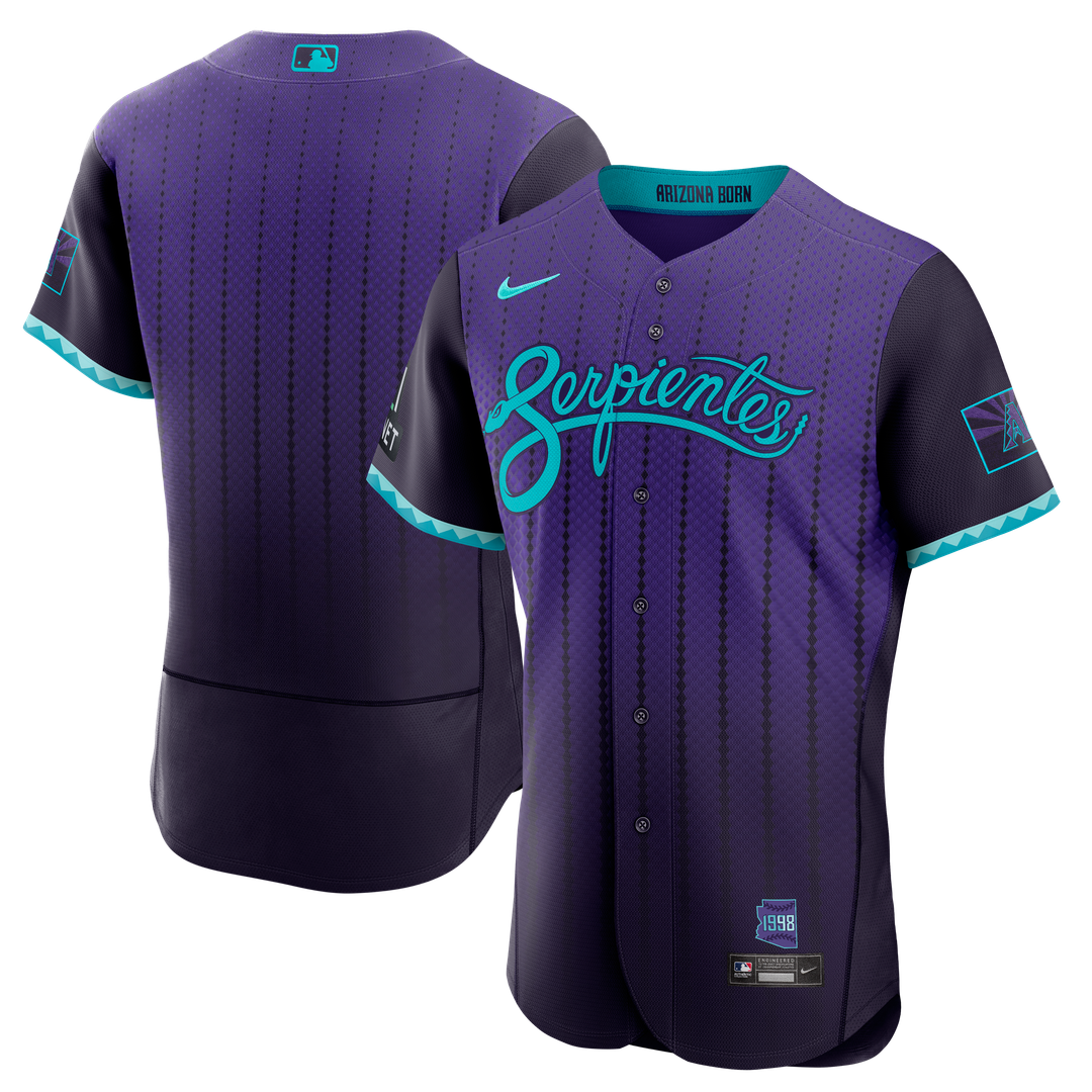 Arizona Diamondbacks Purple City Connect Authentic Sponsor Patch Baseball Jersey