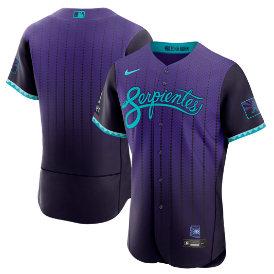 Arizona Diamondbacks Purple City Connect Authentic Sponsor Patch Baseball Jersey