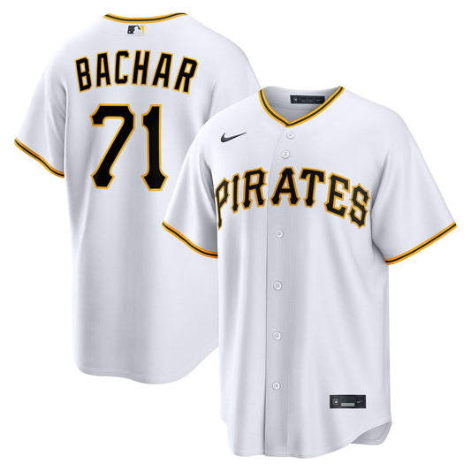 Pittsburgh Pirates Lake Bachar White Home Replica Baseball Jersey