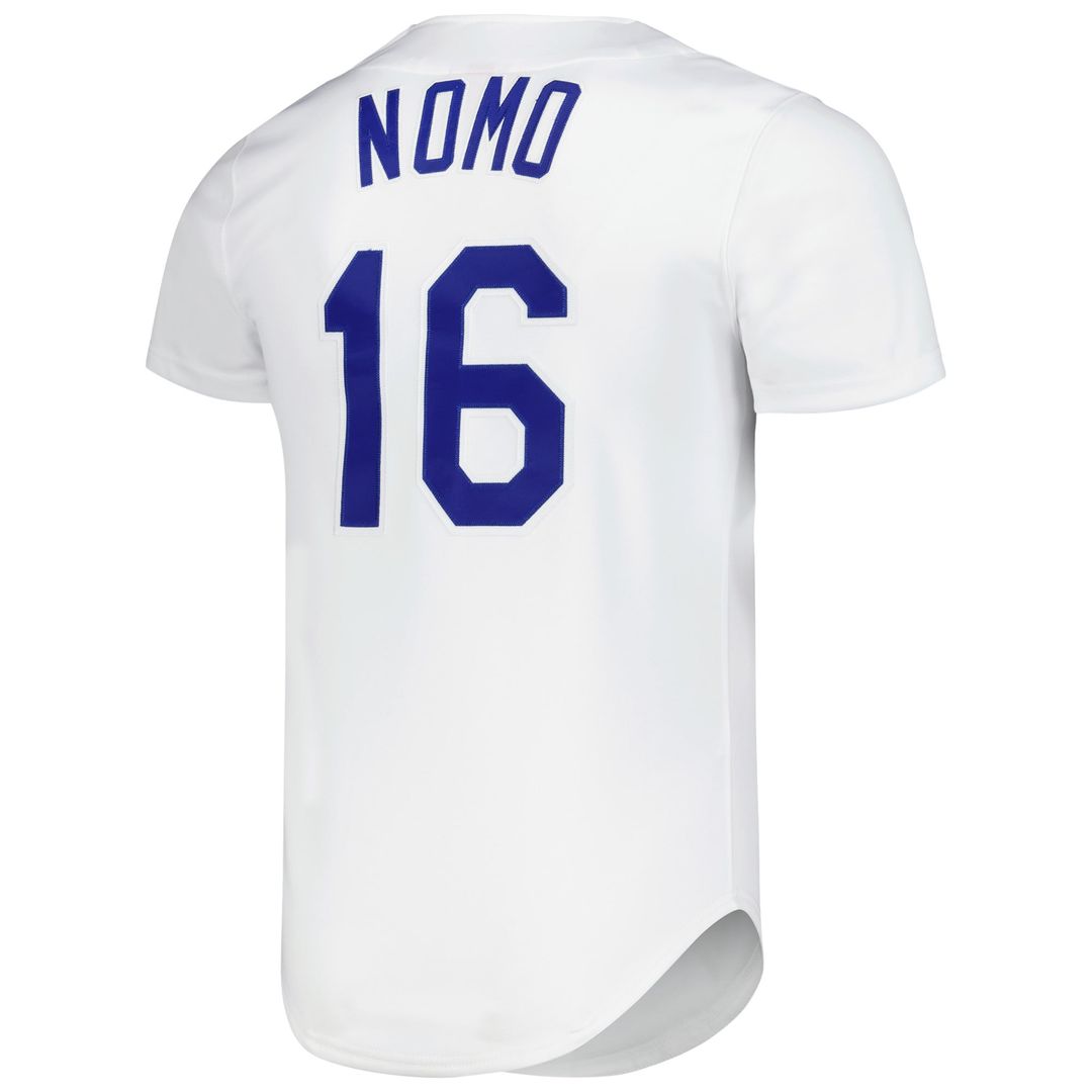 Los Angeles Dodgers Hideo Nomo White Cooperstown Collection Authentic Baseball Jersey | MLB Baseball Jersey
