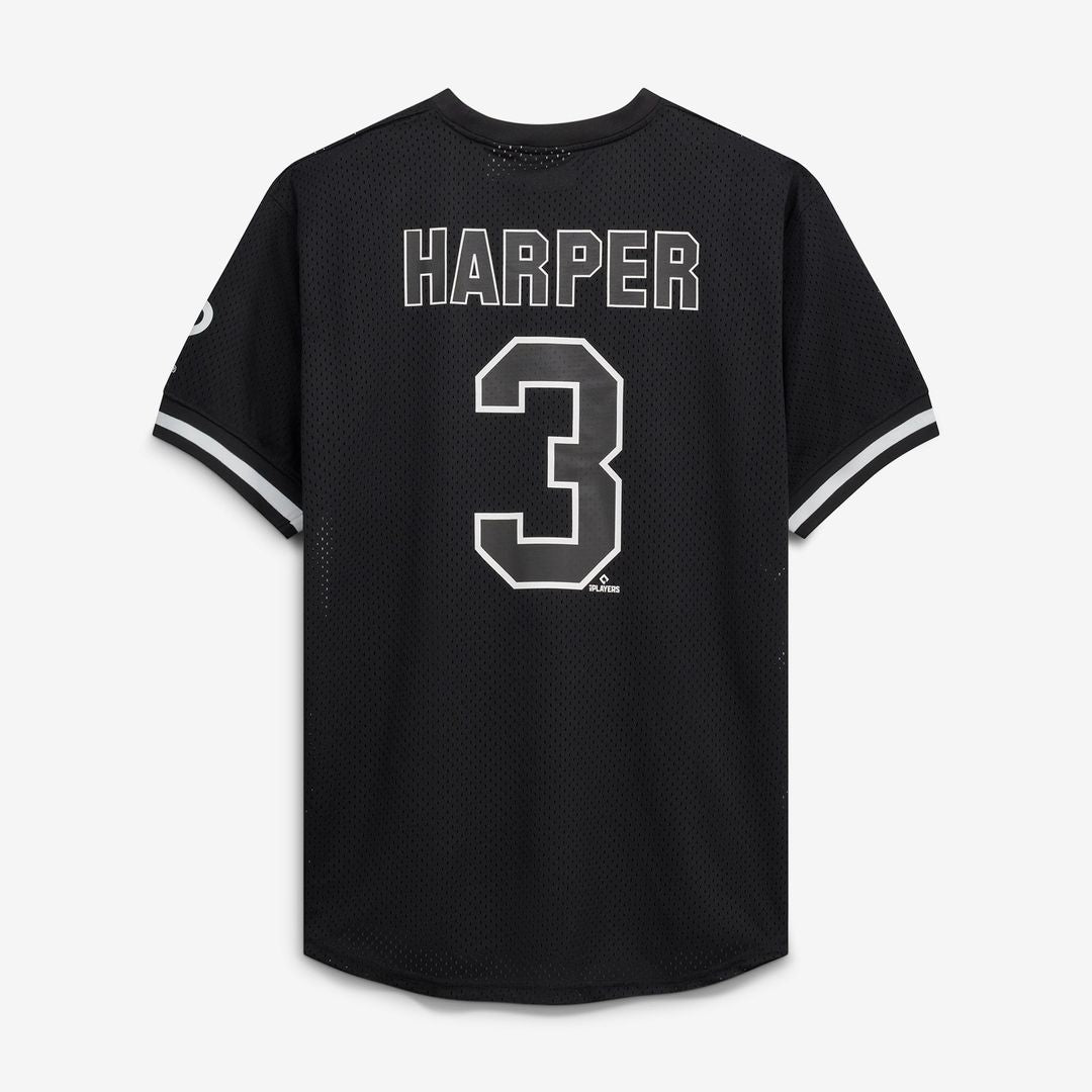Philadelphia Phillies Bryce Harper Black/White Big & Tall Heavyweight Mesh Baseball Jersey | MLB Baseball Jersey