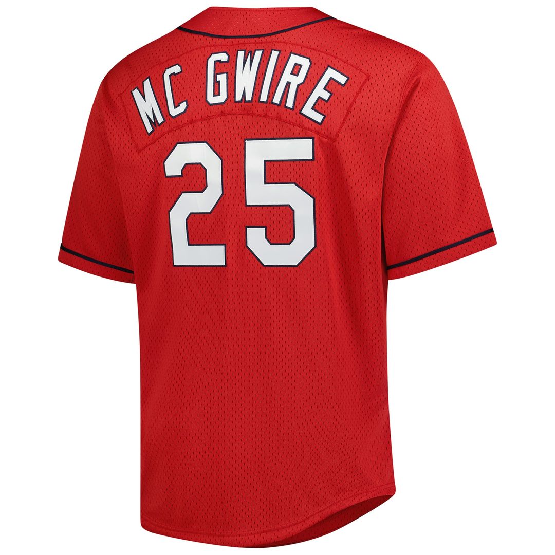 St. Louis Cardinals Mark McGwire Red Big & Tall Cooperstown Mesh Batting Practice Baseball Jersey | MLB Baseball Jersey