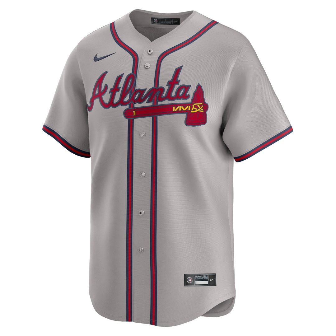 Atlanta Braves Matt Olson Gray Road Limited Baseball Jersey | MLB Baseball Jersey