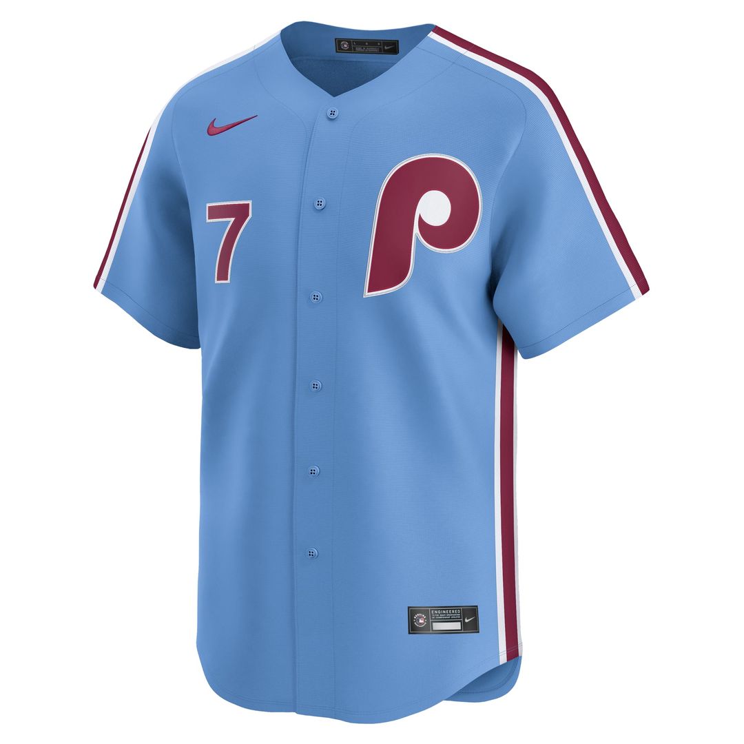 Philadelphia Phillies Trea Turner Light Blue Alternate Limited Baseball Jersey | MLB Baseball Jersey