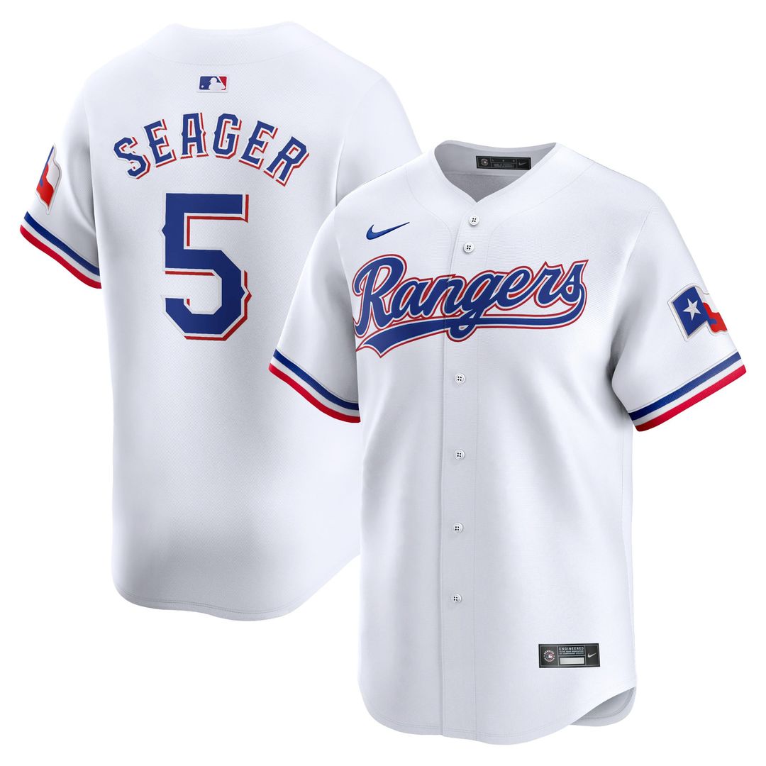 Texas Rangers Corey Seager White Home Limited Baseball Jersey