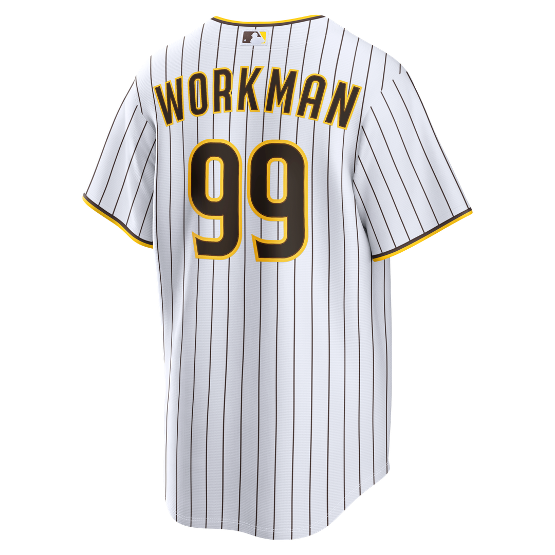 San Diego Padres Gage Workman White Home Replica Baseball Jersey | MLB Baseball Jersey