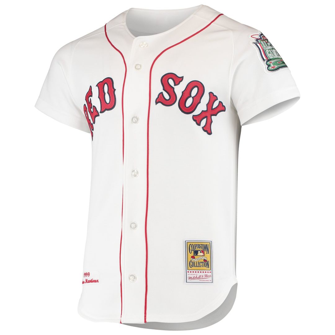 Boston Red Sox Pedro Martinez White 1999 Cooperstown Collection Home Authentic Baseball Jersey | MLB Baseball Jersey