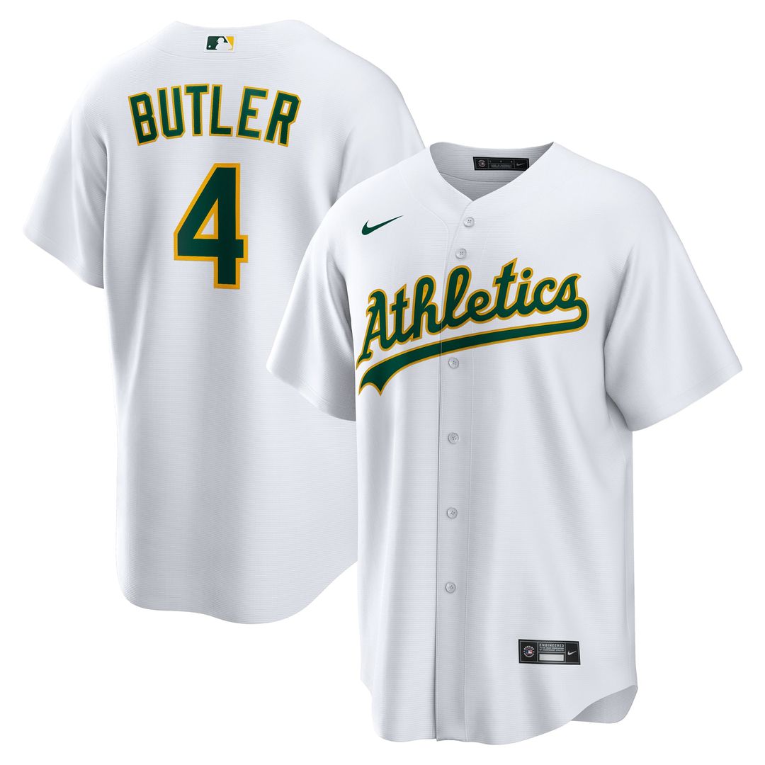 Athletics Lawrence Butler White Home Replica Baseball Jersey