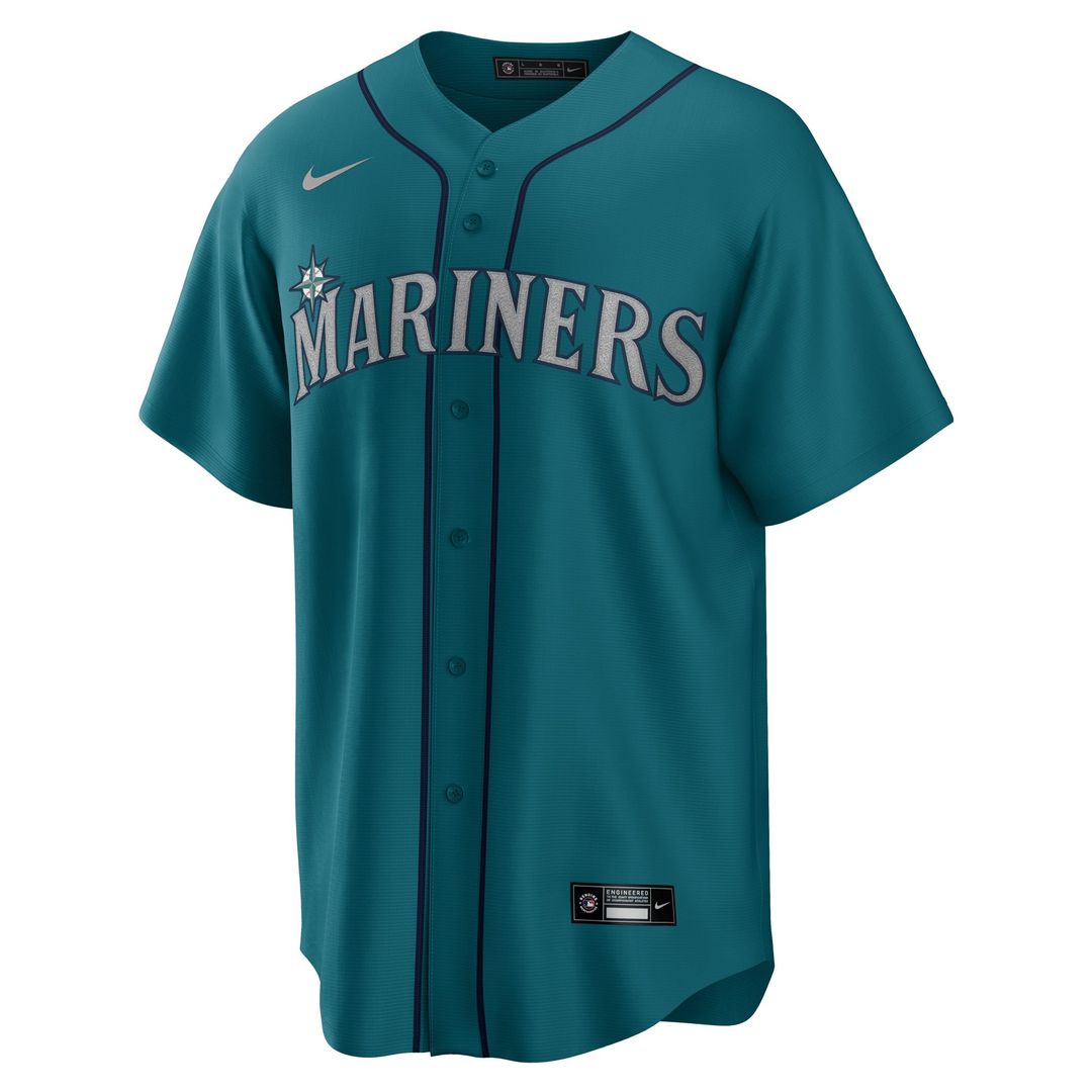 Seattle Mariners Julio Rodríguez Teal Official Replica Baseball Jersey | MLB Baseball Jersey
