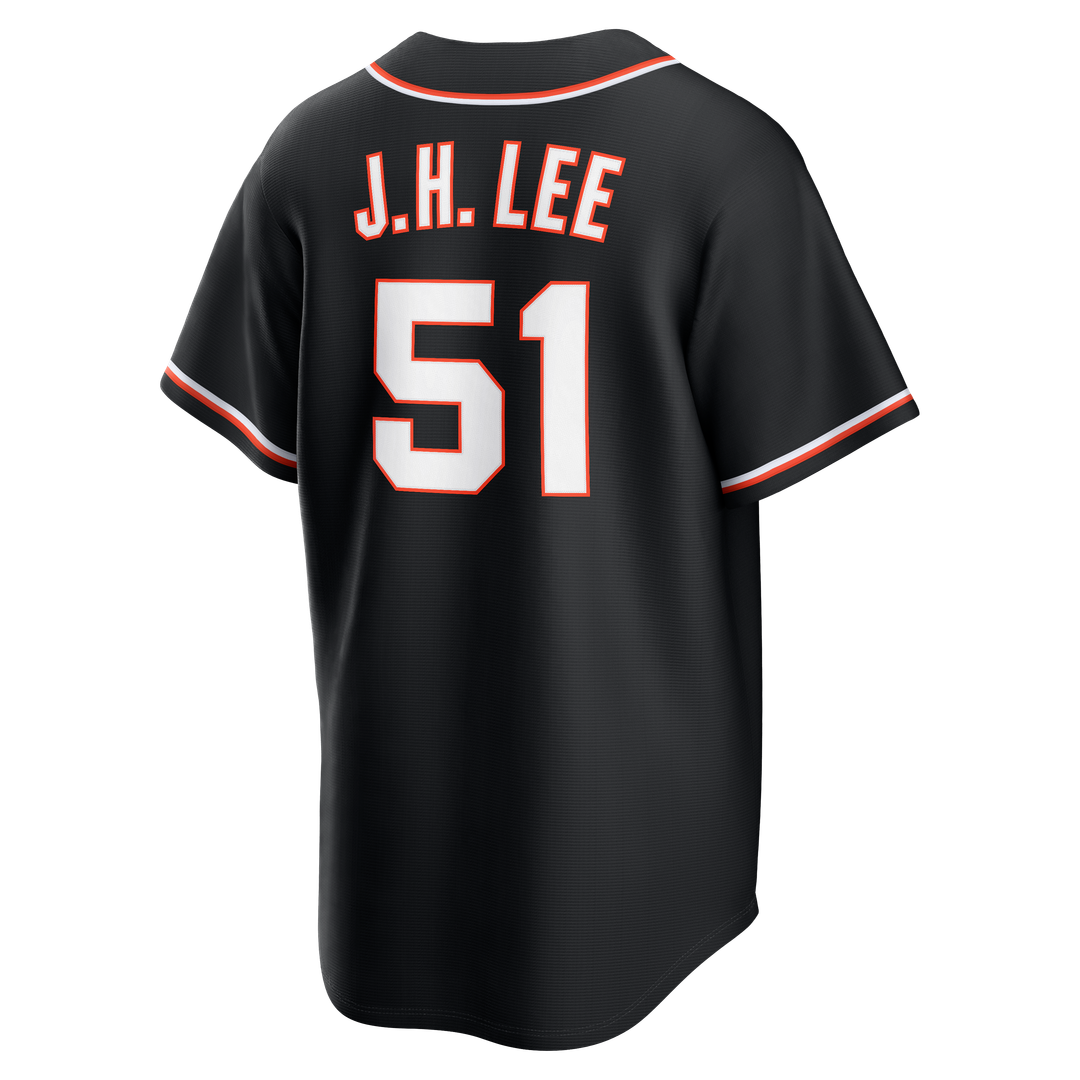 San Francisco Giants Jung Hoo Lee Fashion Replica Black Out Baseball Jersey | MLB Baseball Jersey