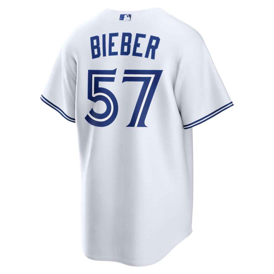 Toronto Blue Jays Shane Bieber White Home Replica Baseball Jersey | MLB Baseball Jersey