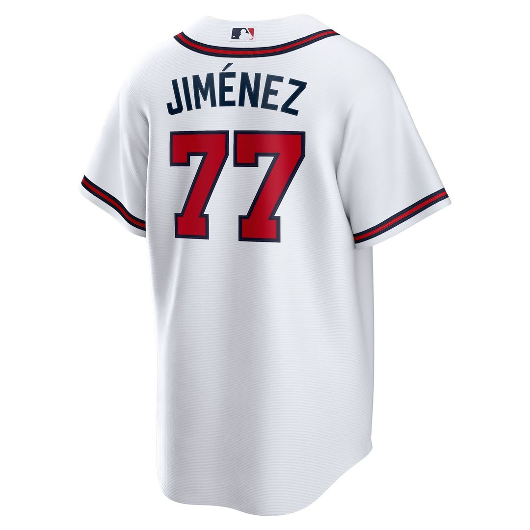 Atlanta Braves Joe Jiménez White Home Replica Baseball Jersey | MLB Baseball Jersey