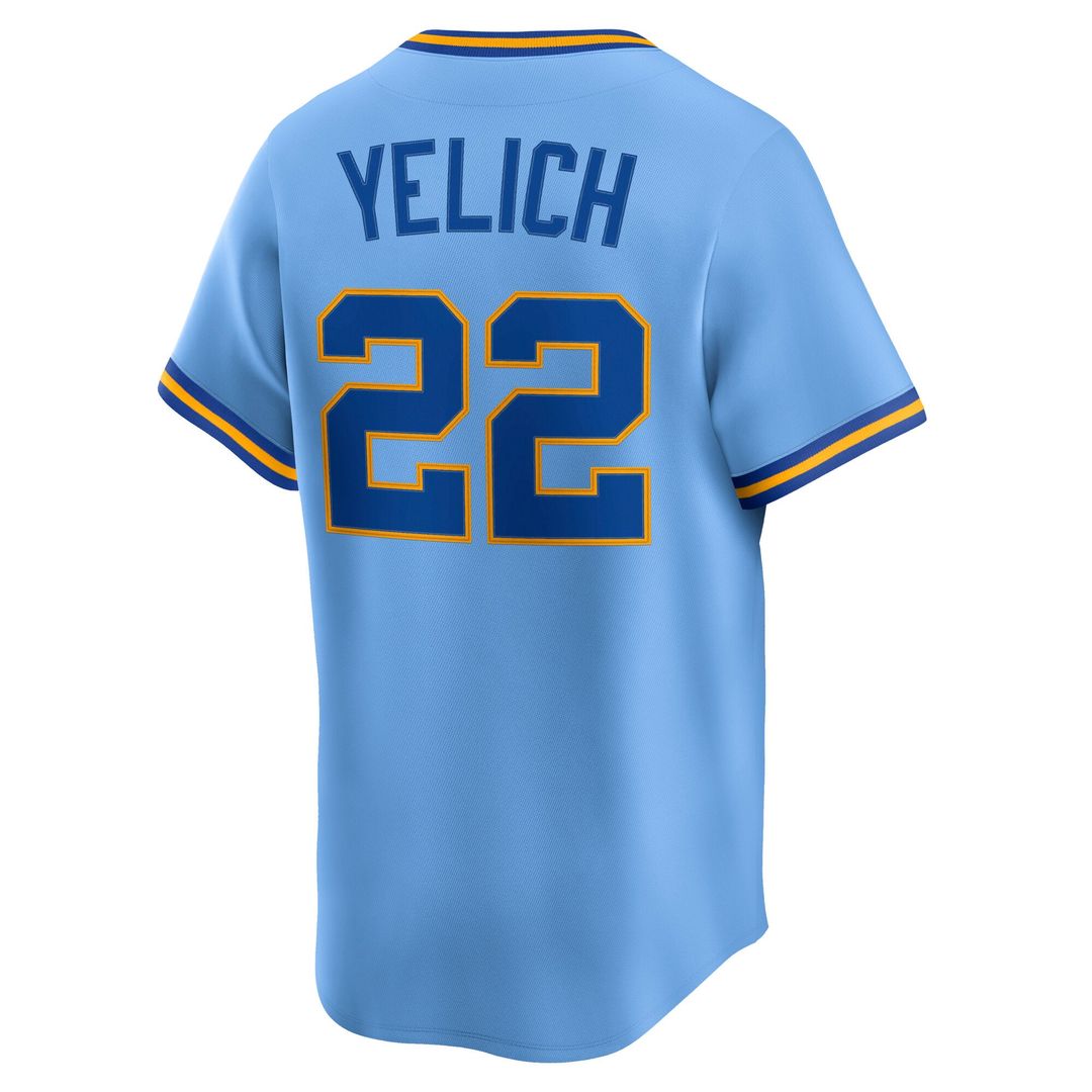 Milwaukee Brewers Christian Yelich Powder Blue Cooperstown Collection Limited Baseball Jersey | MLB Baseball Jersey
