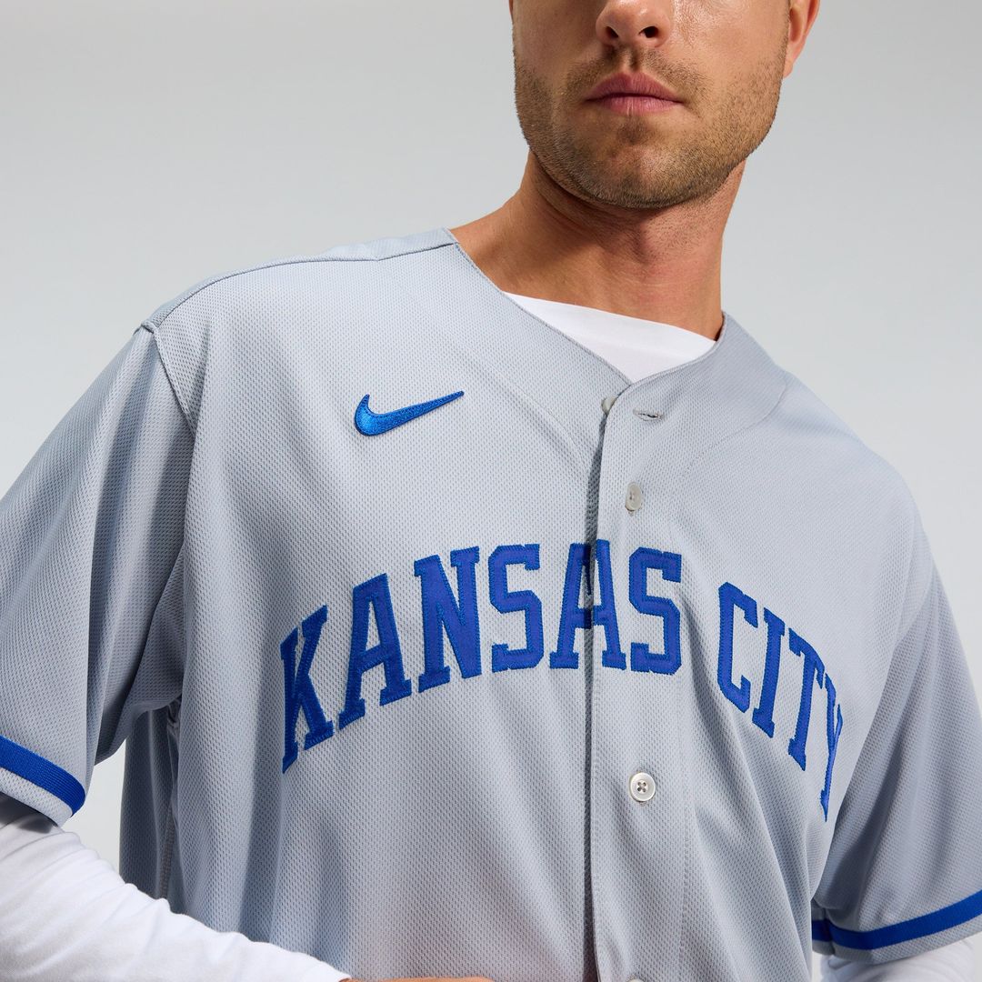 Kansas City Royals Gray 2022 Road Authentic Baseball Jersey | MLB Baseball Jersey