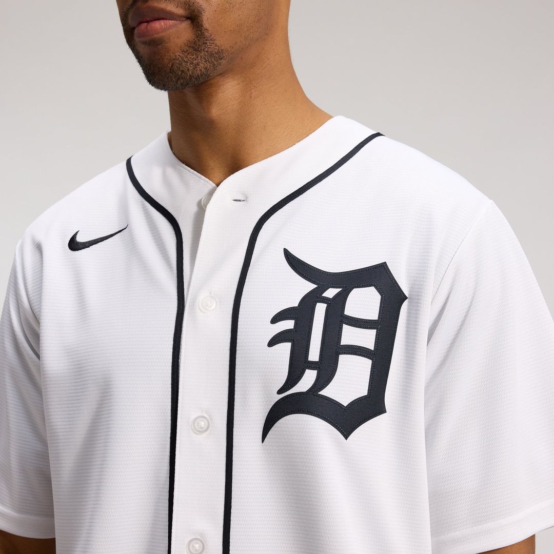 Detroit Tigers White Home Replica Baseball Jersey | MLB Baseball Jersey