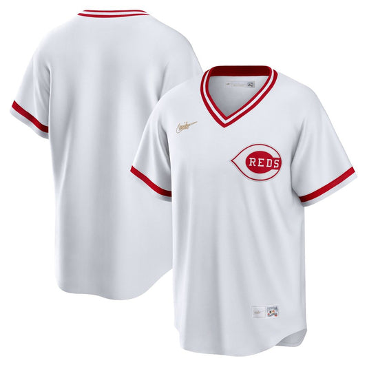 Cincinnati Reds White Home Cooperstown Collection Team Baseball Jersey