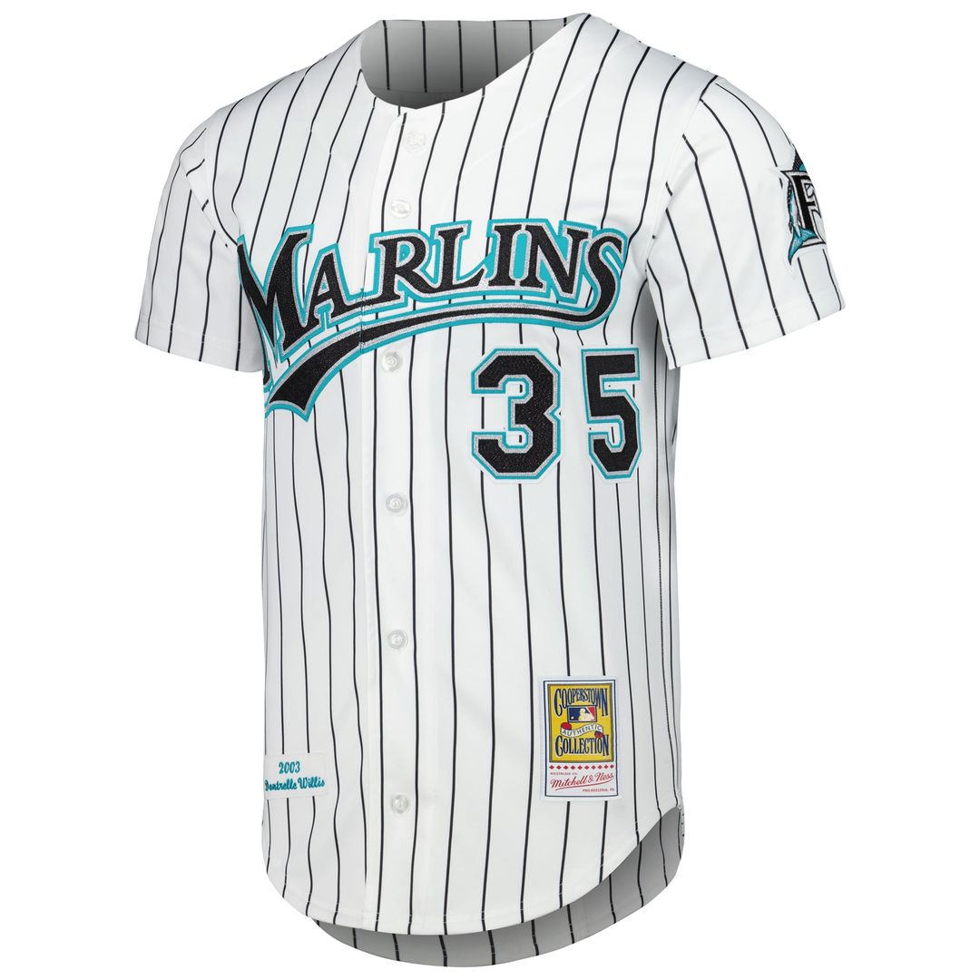Florida Marlins Dontrelle Willis White Cooperstown Collection Authentic Baseball Jersey | MLB Baseball Jersey