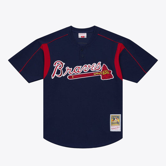 Atlanta Braves Andruw Jones Navy Authentic Batting Practice Baseball Jersey