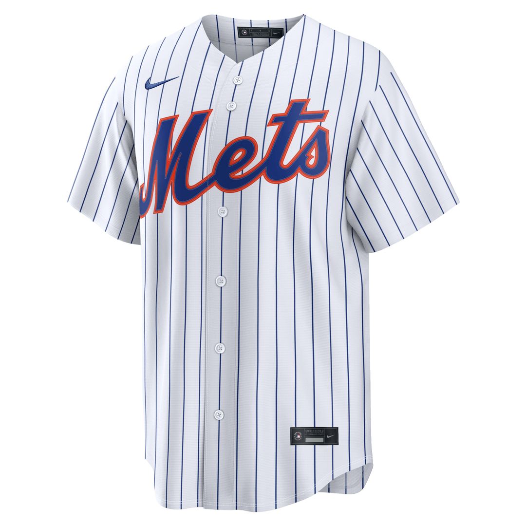 New York Mets Dedniel Núñez White Home Replica Baseball Jersey | MLB Baseball Jersey