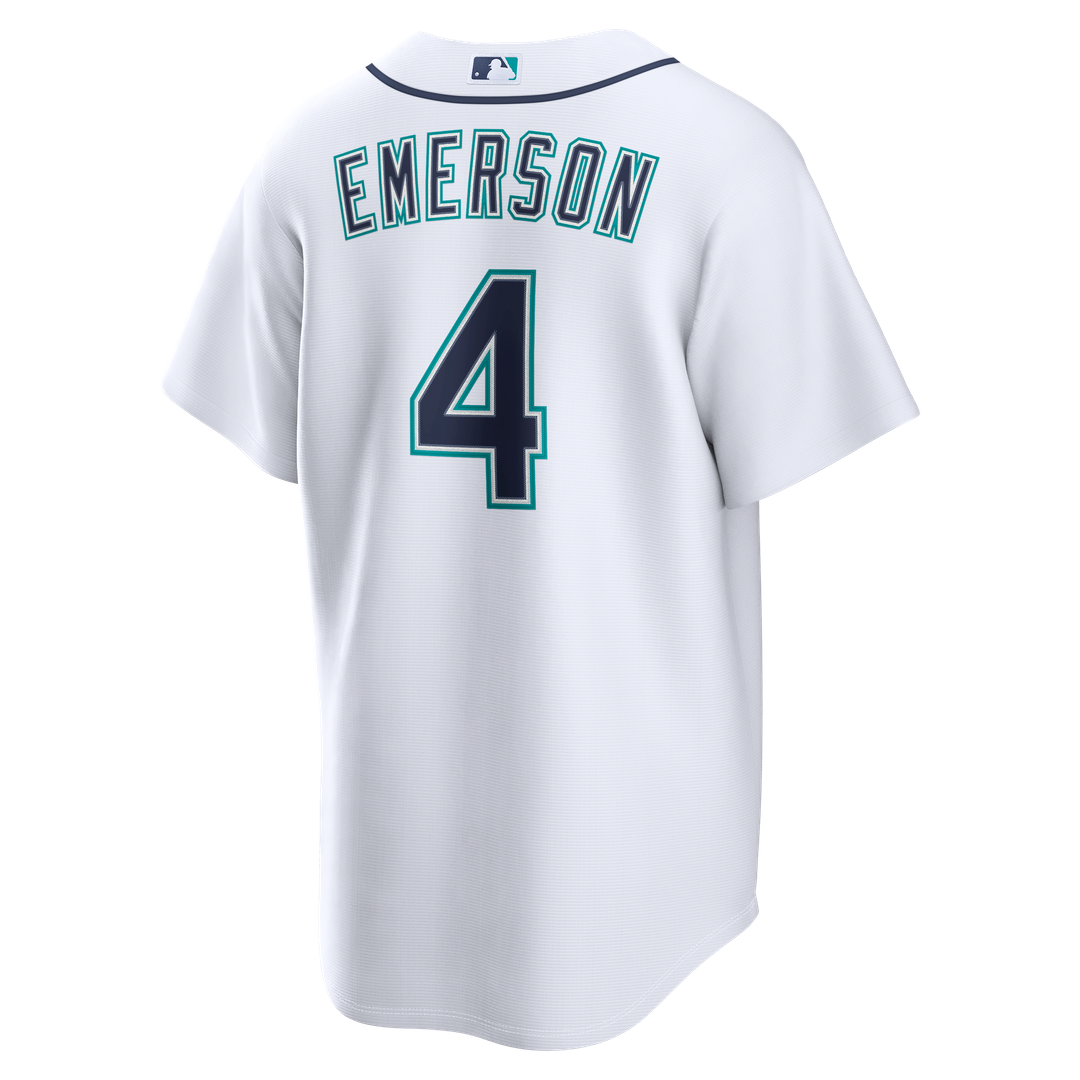 Seattle Mariners Colt Emerson White Home Replica Baseball Jersey | MLB Baseball Jersey