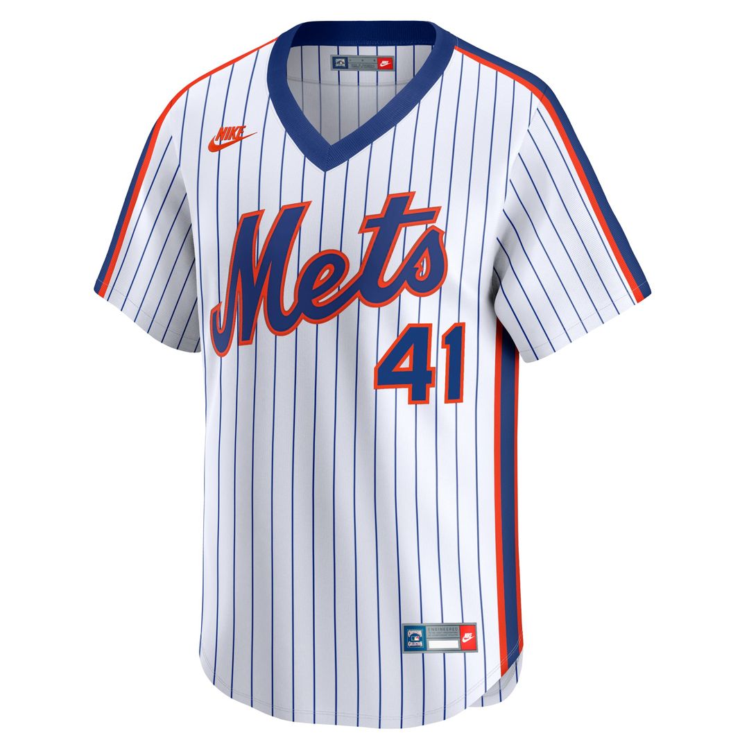 New York Mets Tom Seaver White Throwback Cooperstown Limited Baseball Jersey | MLB Baseball Jersey