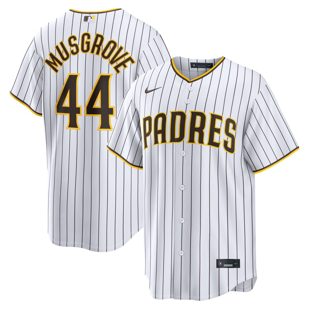 San Diego Padres Joe Musgrove White Home Replica Baseball Jersey