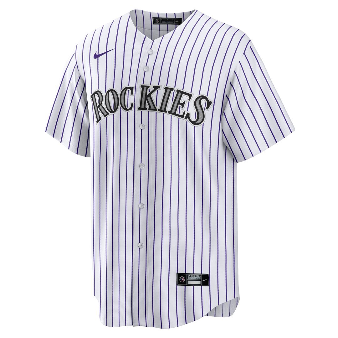 Colorado Rockies Beck White Home Replica Baseball Jersey | MLB Baseball Jersey