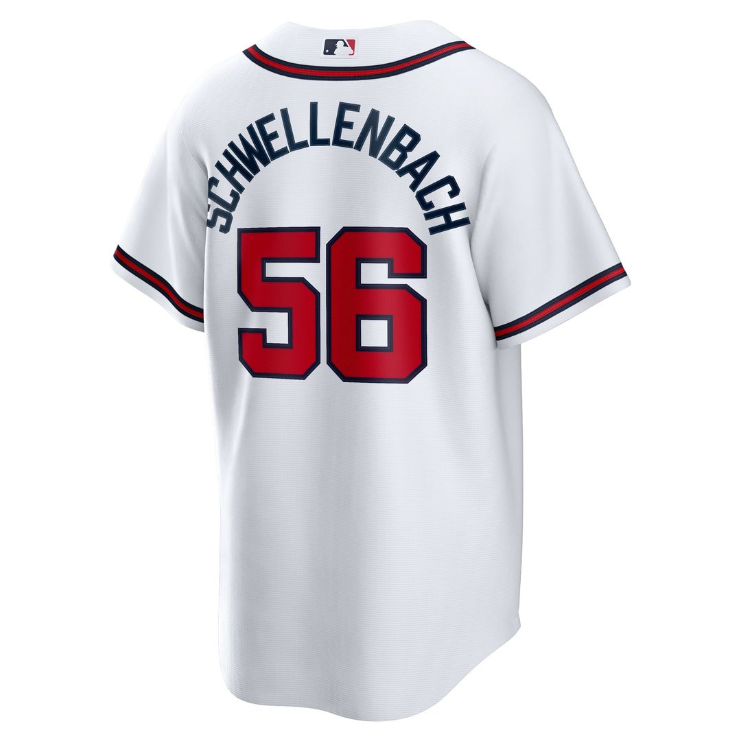 Atlanta Braves Spencer Schwellenbach White Home Replica Baseball Jersey | MLB Baseball Jersey