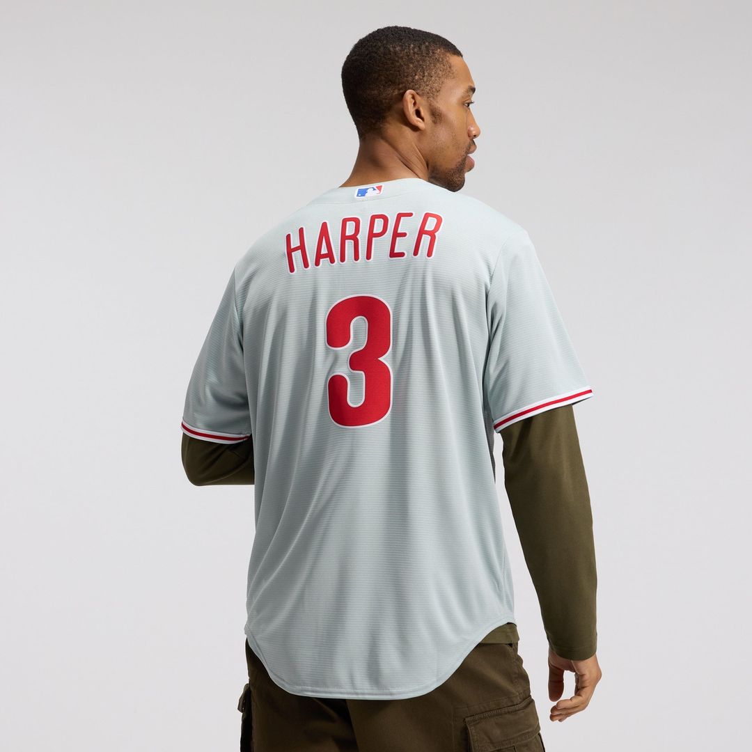 Philadelphia Phillies Bryce Harper Gray Road Replica Baseball Jersey | MLB Baseball Jersey