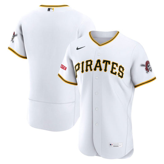 Pittsburgh Pirates White Home Sponsor Patch Authentic Baseball Jersey