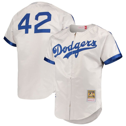 Brooklyn Dodgers Jackie Robinson Gray Cooperstown Collection Authentic Baseball Jersey