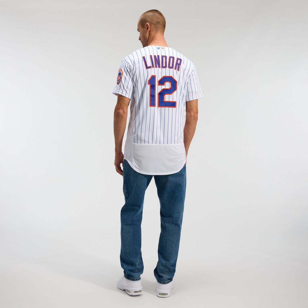 New York Mets Francisco Lindor White Home Authentic Baseball Jersey | MLB Baseball Jersey