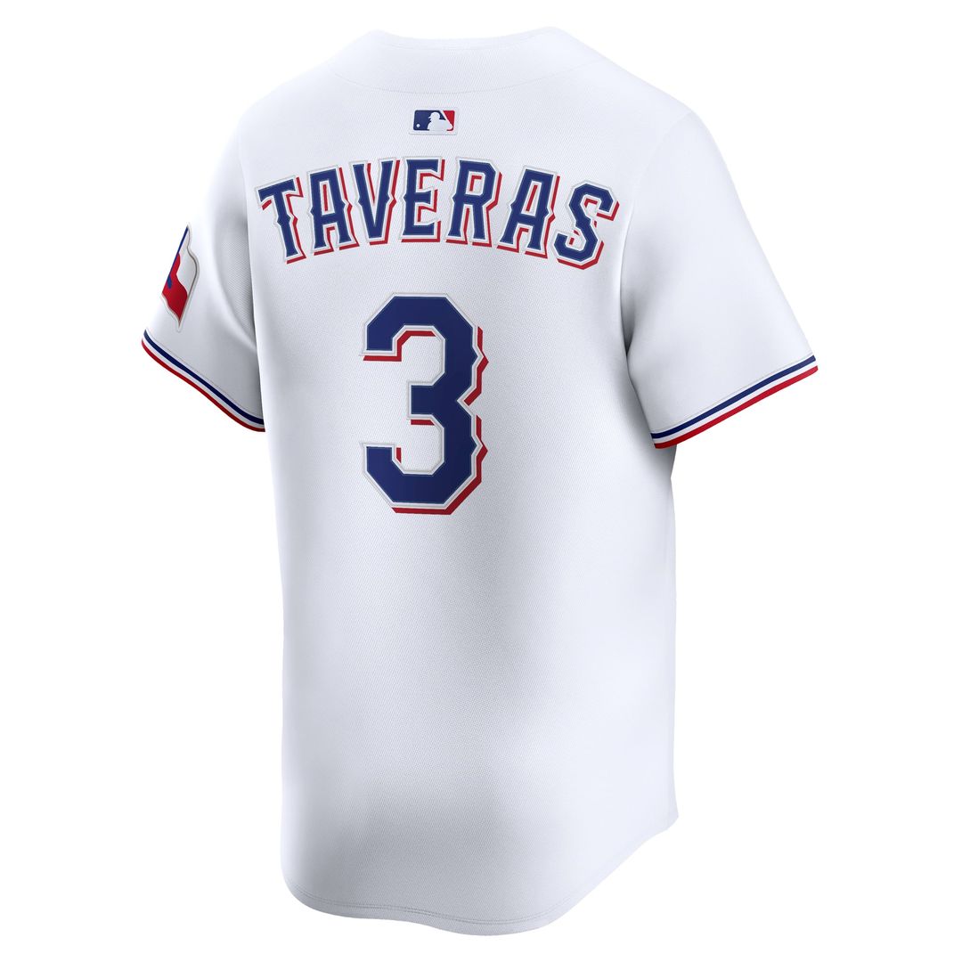 Texas Rangers Leody Taveras White Home Limited Baseball Jersey | MLB Baseball Jersey
