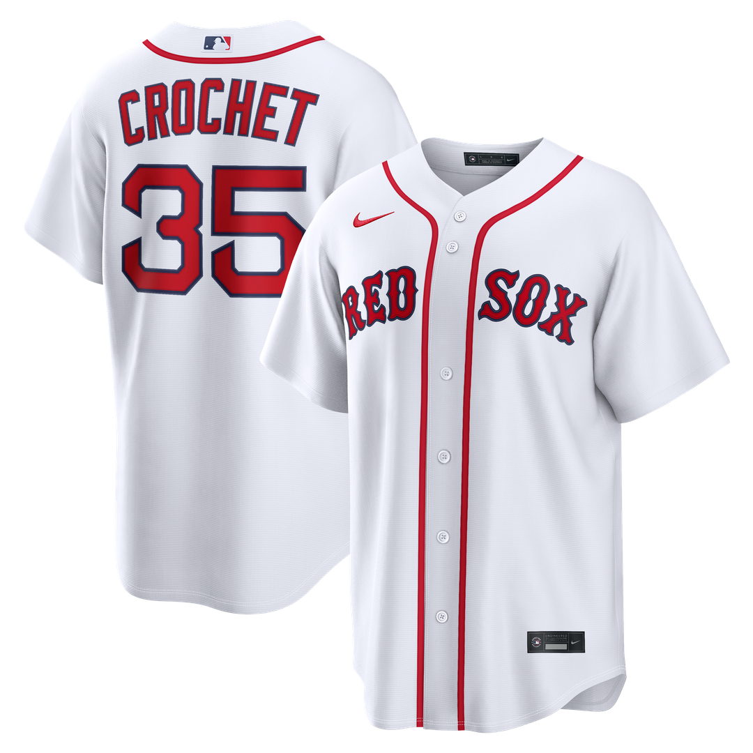 Boston Red Sox Garrett Crochet White Home Replica Baseball Jersey