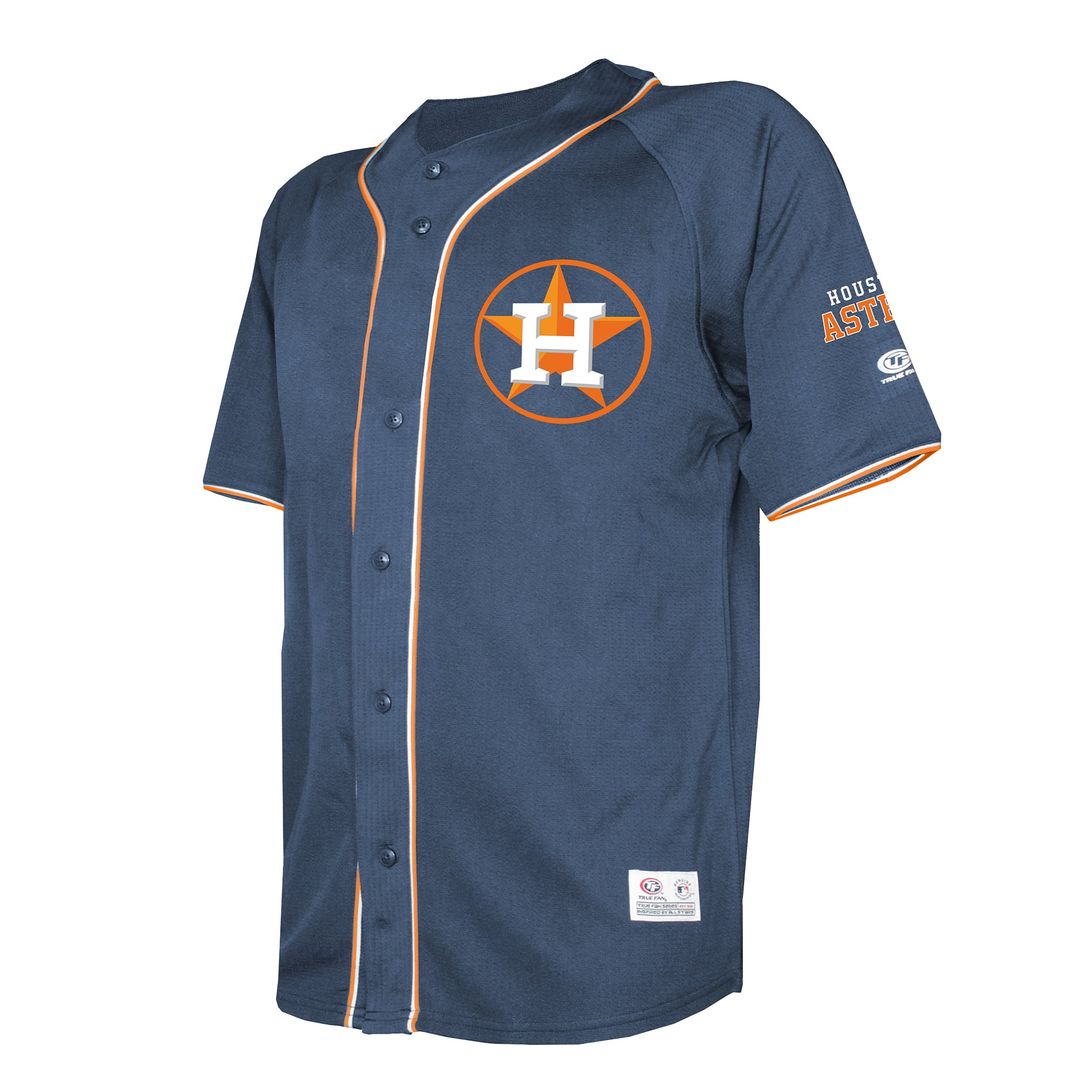 Houston Astros Stitches Navy Team Color Full-Button Fashion Baseball Jersey | MLB Baseball Jersey