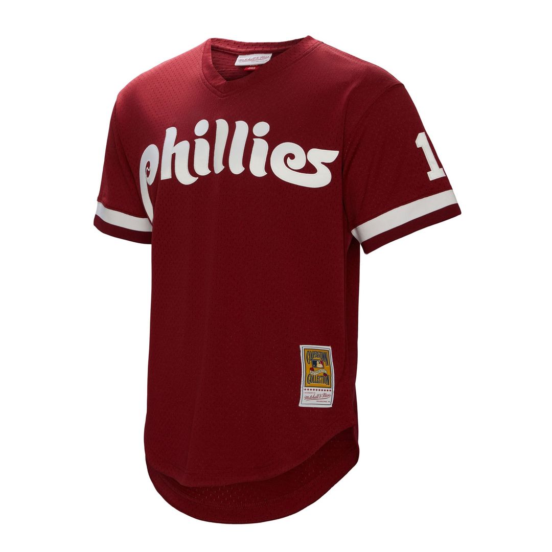 Philadelphia Phillies John Kruk Burgundy Big & Tall Cooperstown Collection Mesh Batting Practice Baseball Jersey | MLB Baseball Jersey