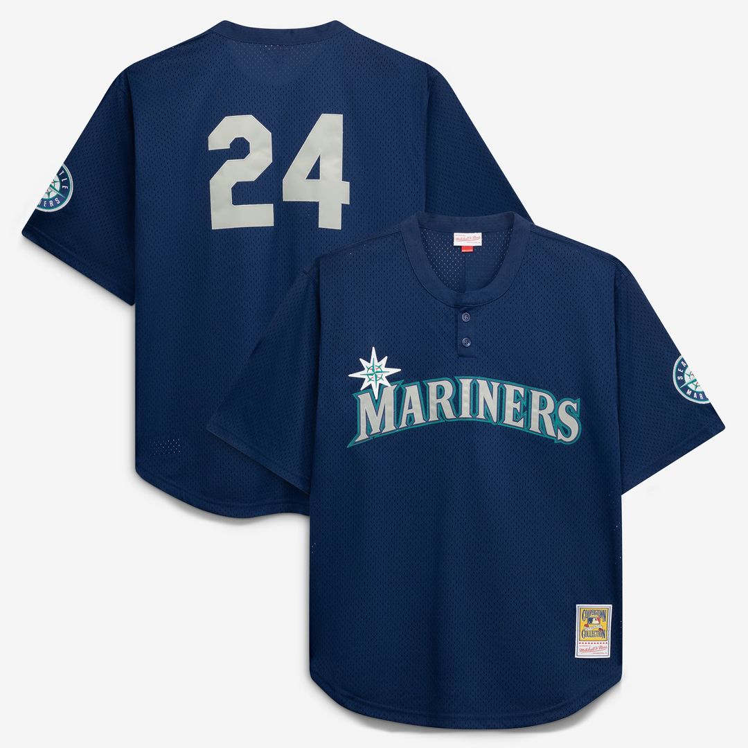 Seattle Mariners Ken Griffey Jr. Royal Big & Tall Cooperstown Collection Mesh Batting Practice Baseball Jersey | MLB Baseball Jersey