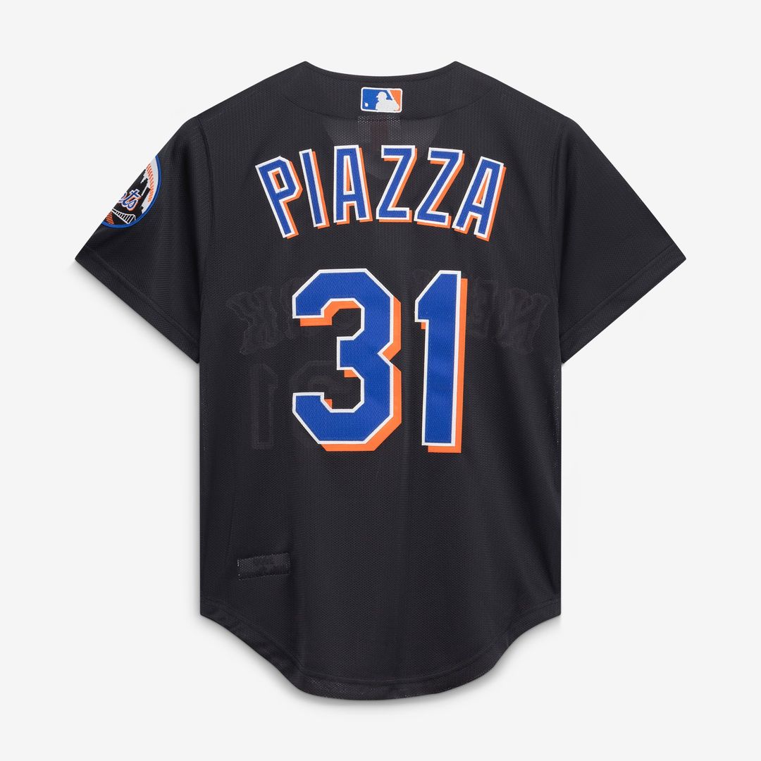 New York Mets Mike Piazza Black Cooperstown Collection 2000 Batting Practice Baseball Jersey | MLB Baseball Jersey