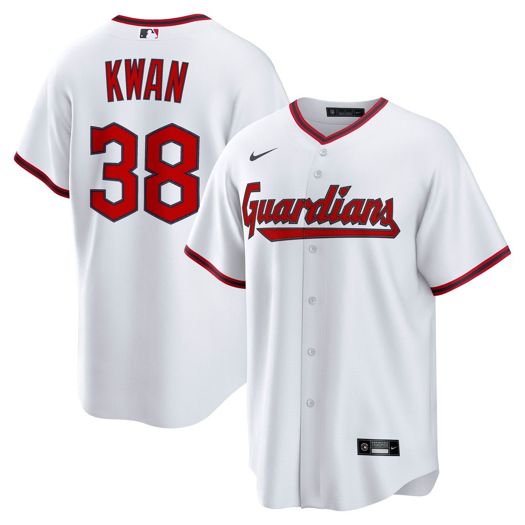 Cleveland Guardians Steven Kwan White Home Replica Baseball Jersey