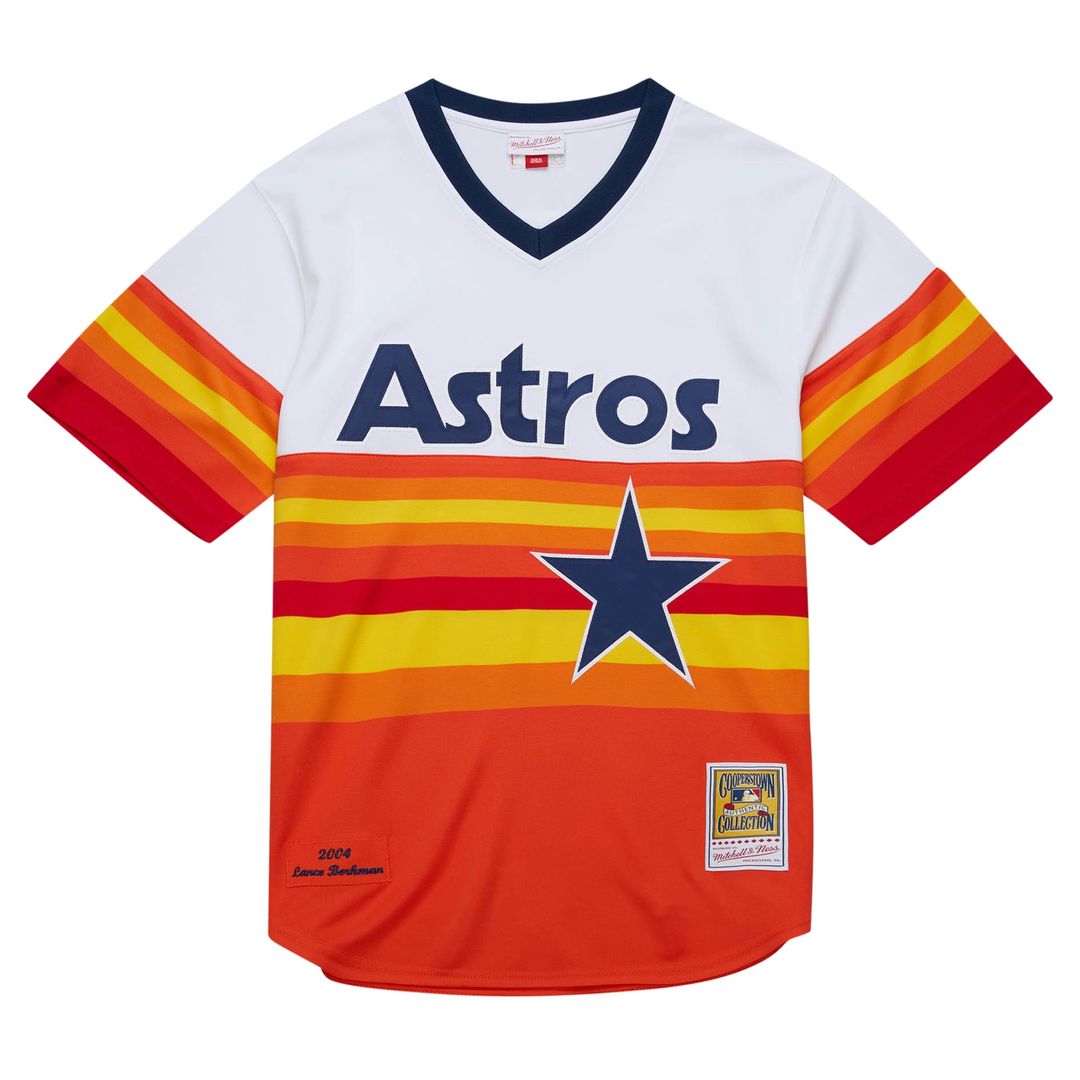 Houston Astros Lance Berkman White 2004 Cooperstown Collection Authentic Throwback Baseball Jersey | MLB Baseball Jersey