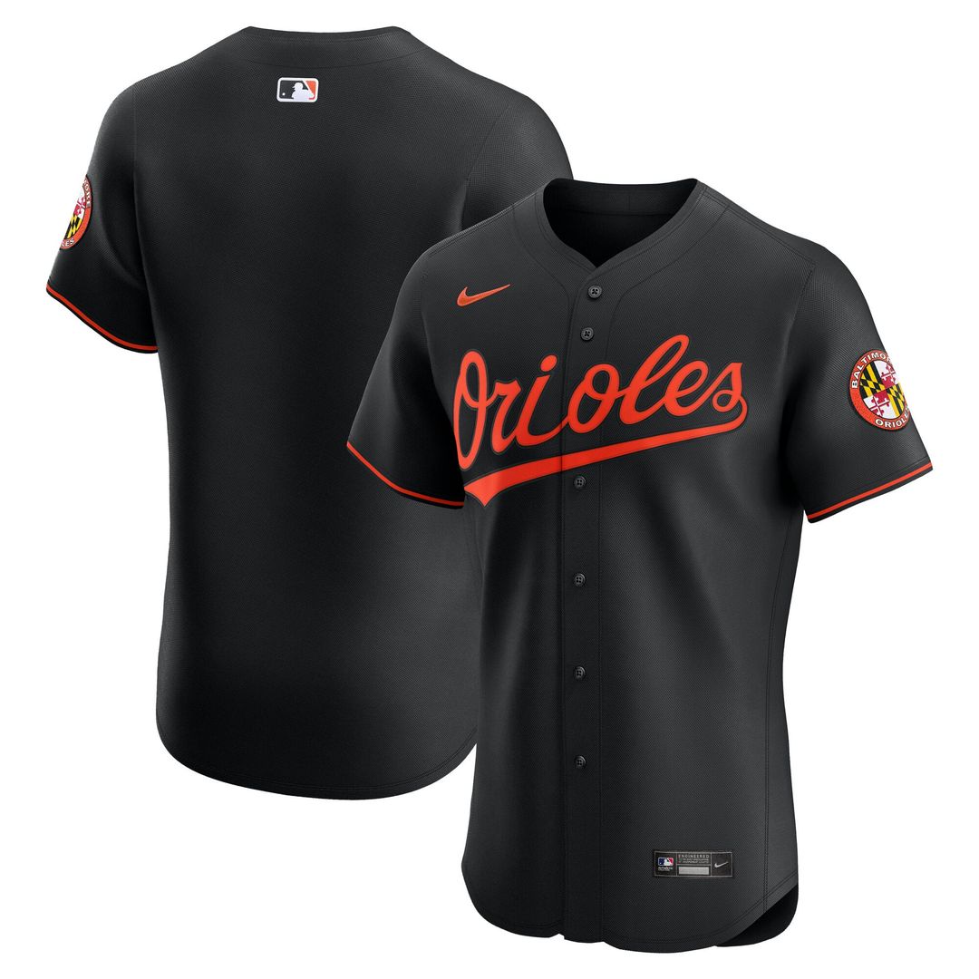 Baltimore Orioles Black Alternate Elite Baseball Jersey